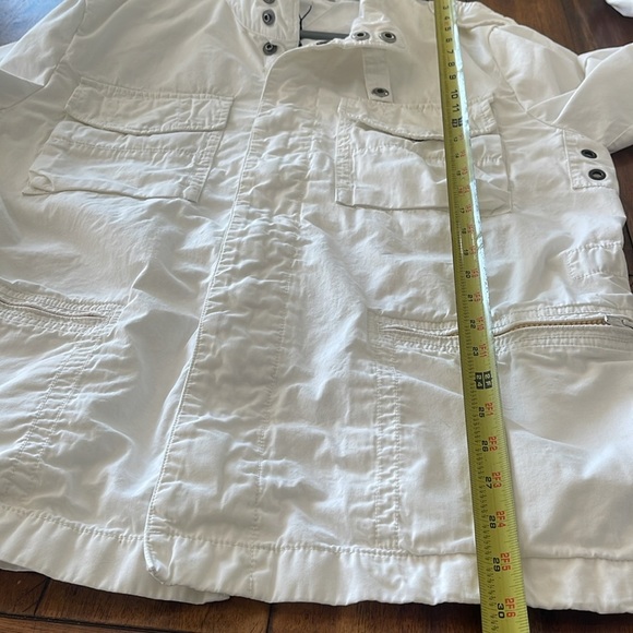 Tommy Hilfiger men’s white field cargo military jacket hooded size XL - Picture 7 of 16